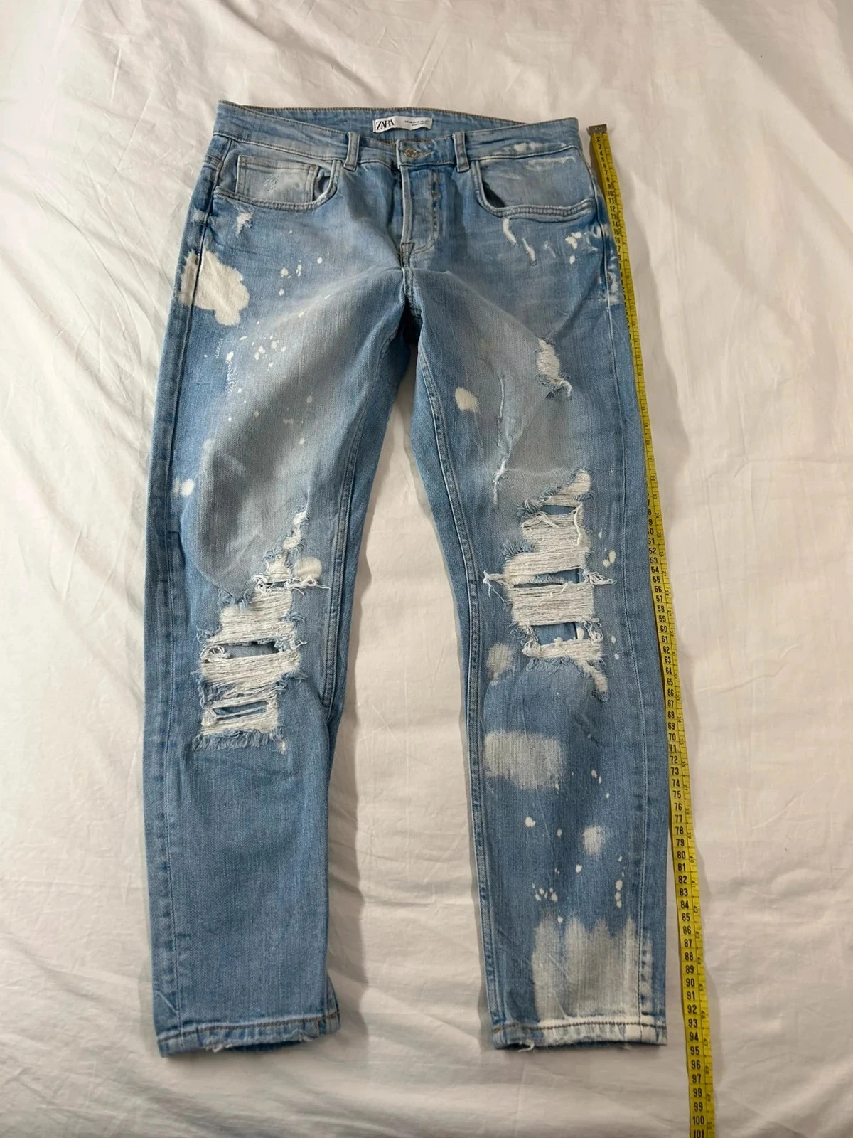 Light blue distressed Zara jeans – photo 2